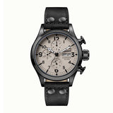 INGERSOLL THE ARMSTRONG AUTOMATIC GREY STAINLESS STEEL I02202 BLACK LEATHER STRAP MEN'S WATCH - H2 Hub Watches