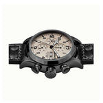 INGERSOLL THE ARMSTRONG AUTOMATIC GREY STAINLESS STEEL I02202 BLACK LEATHER STRAP MEN'S WATCH - H2 Hub Watches
