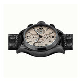INGERSOLL THE ARMSTRONG AUTOMATIC GREY STAINLESS STEEL I02202 BLACK LEATHER STRAP MEN'S WATCH - H2 Hub Watches