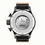 INGERSOLL THE ARMSTRONG AUTOMATIC GREY STAINLESS STEEL I02202 BLACK LEATHER STRAP MEN'S WATCH - H2 Hub Watches