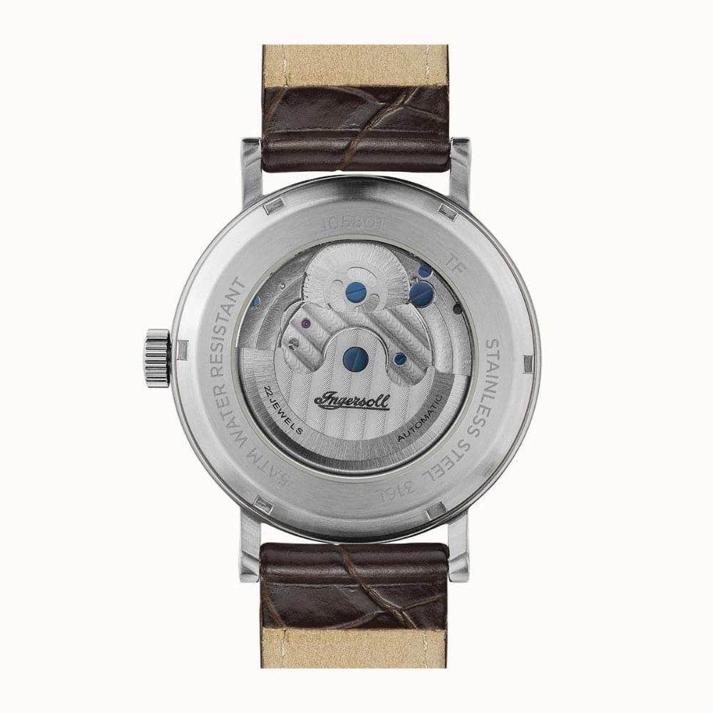 INGERSOLL AUTOMATIC I05801 BROWN LEATHER MEN S WATCH H2 Hub