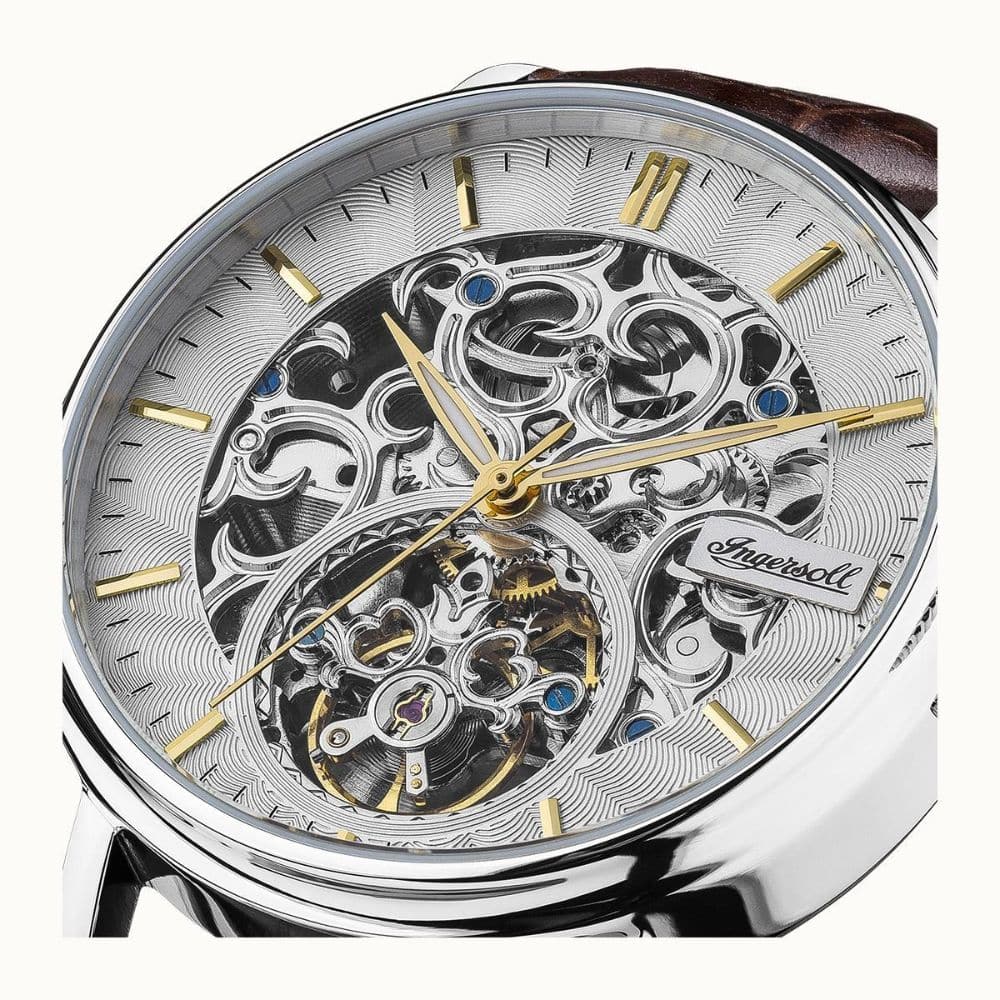 INGERSOLL AUTOMATIC I05801 BROWN LEATHER MEN'S WATCH - H2 Hub Watches