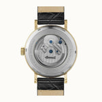 Ingersoll Charles Automatic Gold Stainless Steel I05802 Black Leather Strap Men's Watch - H2 Hub Watches