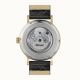 Ingersoll Charles Automatic Gold Stainless Steel I05802 Black Leather Strap Men's Watch - H2 Hub Watches