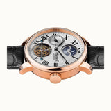 Ingersoll The Riff Automatic Gold Stainless Steel I07402 Black Leather Strap Men's Watch