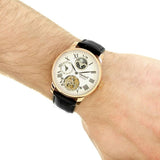 Ingersoll The Riff Automatic Gold Stainless Steel I07402 Black Leather Strap Men's Watch