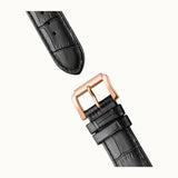 Ingersoll The Riff Automatic Gold Stainless Steel I07402 Black Leather Strap Men's Watch