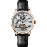 Ingersoll The Riff Automatic Gold Stainless Steel I07402 Black Leather Strap Men's Watch