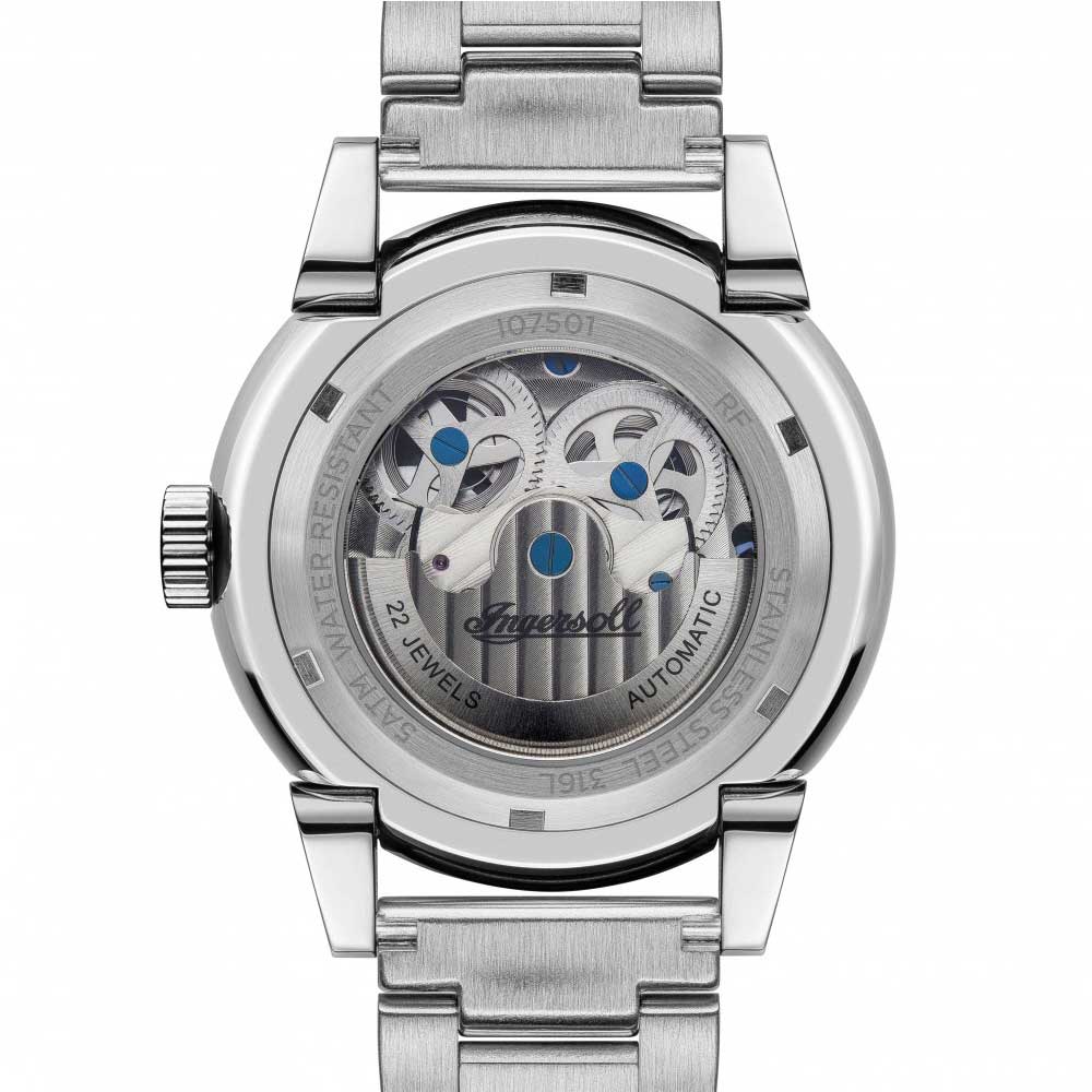 Ingersoll The Swing Automatic Silver Stainless Steel I07501 Silver Stainless Strap Men's Watch - H2 Hub Watches