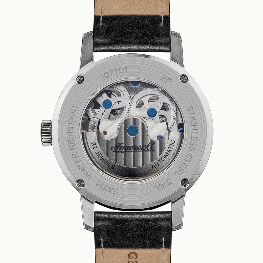 INGERSOLL AUTOMATIC I07701 BLACK LEATHER MEN'S WATCH - H2 Hub Watches