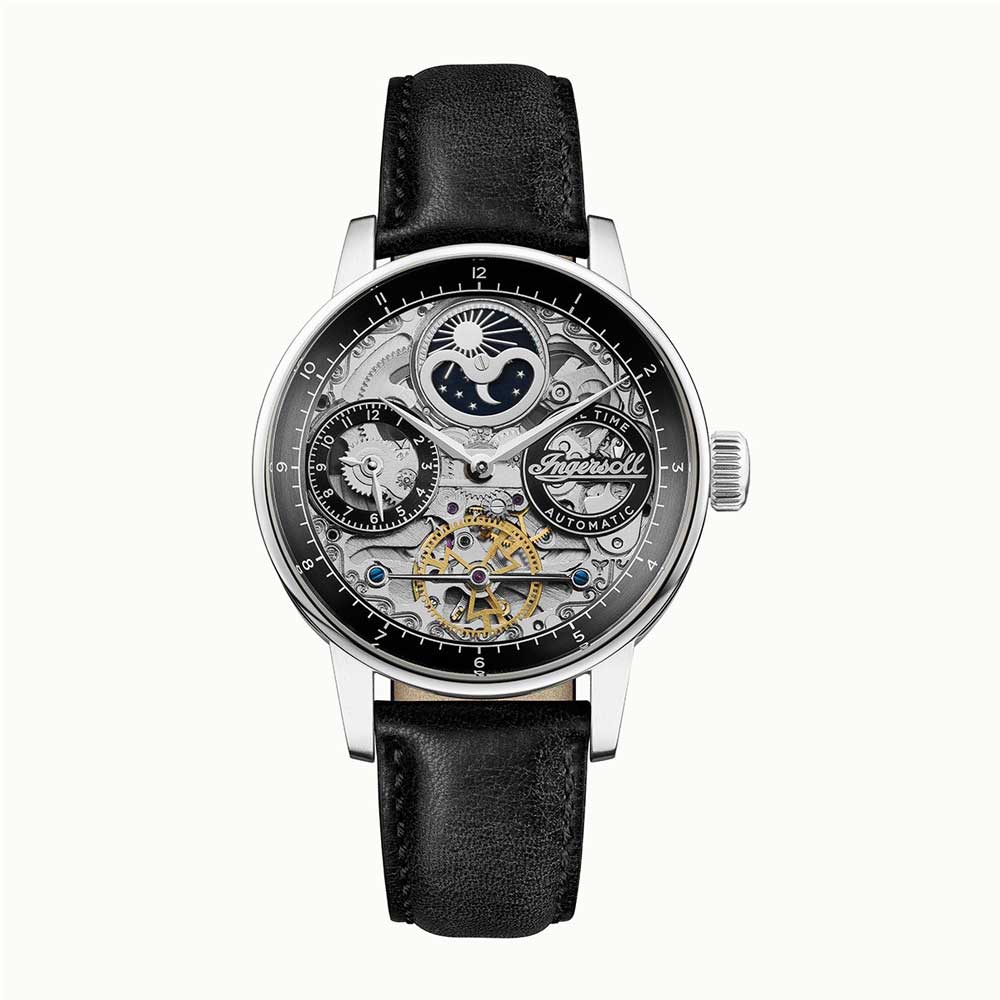 INGERSOLL AUTOMATIC I07701 BLACK LEATHER MEN'S WATCH - H2 Hub Watches