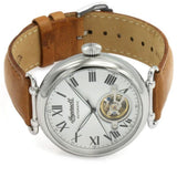 Ingersoll The Protagonist Automatic Silver Gold Stainless Steel I08901 Ligt Brown Leather Strap Men's Watch