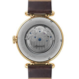 Ingersoll The Protagonist Automatic Gold Stainless Steel I08902 Brown Leather Strap Men's Watch