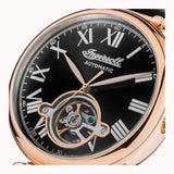 Ingersoll The Protagonist Automatic Rose Gold Stainless Steel I08903 Black Leather Strap Men's Watch