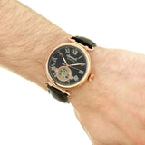 Ingersoll The Protagonist Automatic Rose Gold Stainless Steel I08903 Black Leather Strap Men's Watch