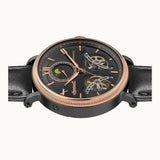 Ingersoll The Hollywood Automatic Rose Gold Stainless Steel I09601 Black Leather Strap Men's Watch