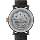 Ingersoll The Hollywood Automatic Rose Gold Stainless Steel I09601 Black Leather Strap Men's Watch