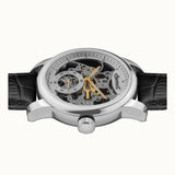 Ingersoll The Baldwin Automatic Silver Stainless Steel I11002 Black Leather Strap Men's Watch