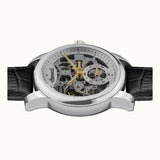 Ingersoll The Baldwin Automatic Silver Stainless Steel I11002 Black Leather Strap Men's Watch
