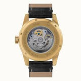 Ingersoll The Carroll Automatic Gold Stainless Steel I11601 Black Leather Strap Men's Watch