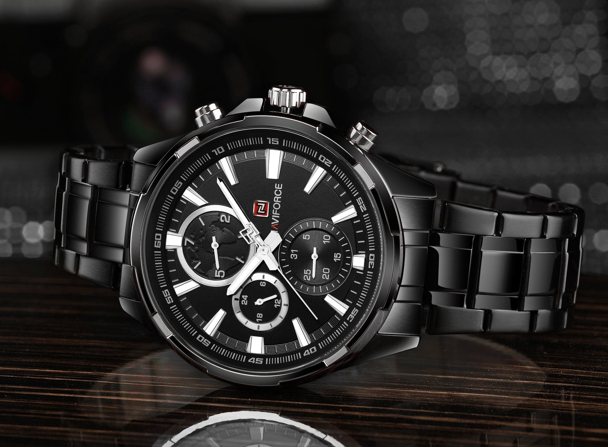 NAVIFORCE CHRONOGRAPH NF9089 B/B MEN'S WATCH - H2 Hub Watches