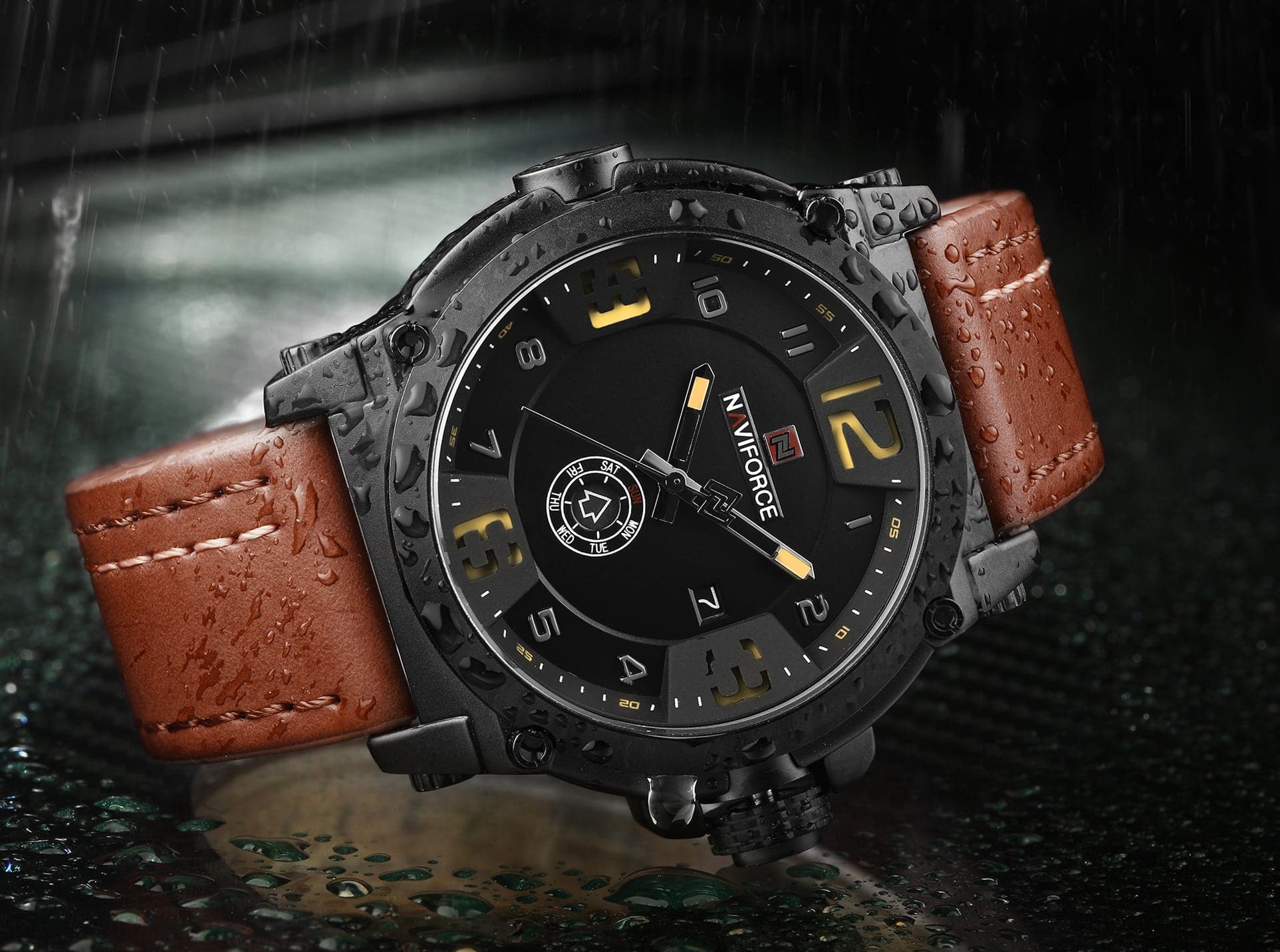 NAVIFORCE NF9099 B/Y/BN MEN'S WATCH - H2 Hub Watches