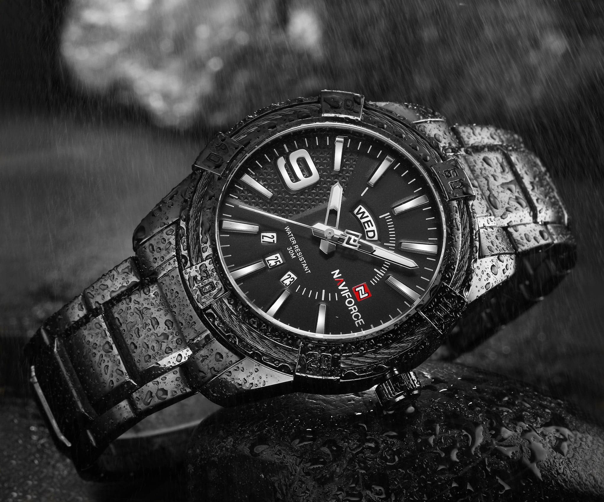 NAVIFORCE ANALOG NF9117S B/B QUARTZ MEN'S WATCH - H2 Hub Watches