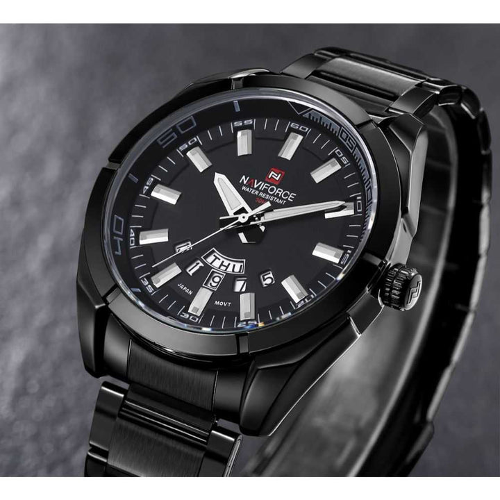 NAVIFORCE NF9038 B/B BLACK STAINLESS STEEL MEN'S WATCH - H2 Hub Watches