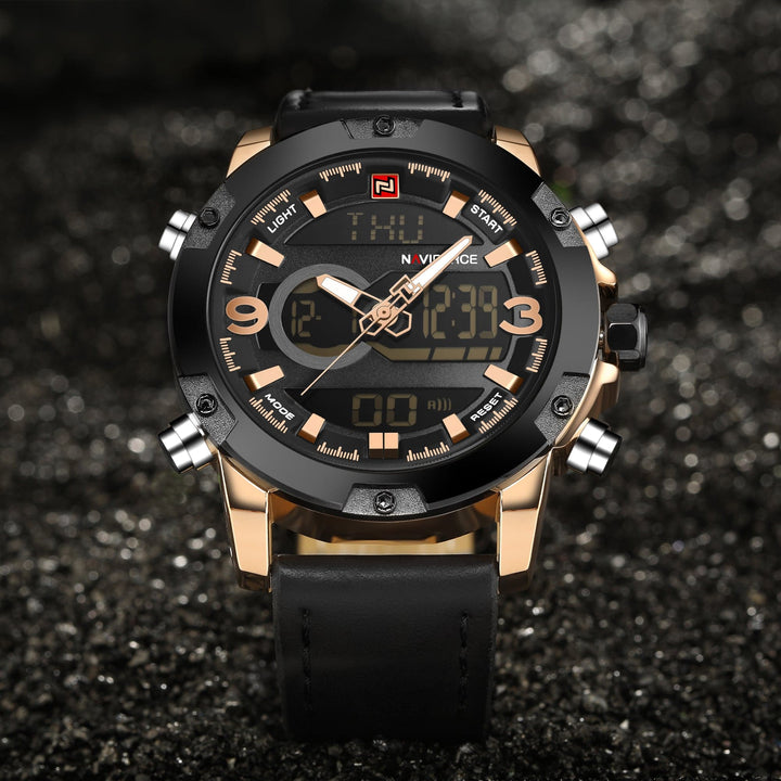 NAVIFORCE NF9097 RG/B/B MEN'S ANALOG/DIGITAL WATCH - H2 Hub Watches