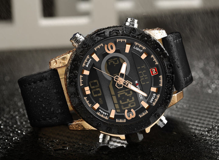 NAVIFORCE NF9097 RG/B/B MEN'S ANALOG/DIGITAL WATCH - H2 Hub Watches