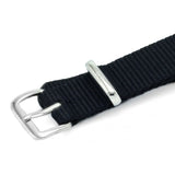 DANIEL WELLINGTON CLASSIC PETITE CORNWALL SILVER STAINLESS STEEL DW00100254 BLACK NATO STRAP WOMEN'S WATCH