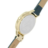 SARA MILLER TAHITI LADIES DARK GREEN LEATHER STRAP LEOPARD DIAL WATCH SA2084