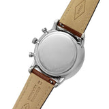 FOSSIL FS5850 MINIMALIST CHRONOGRAPH LUGGAGE ECO LEATHER WATCH