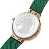 BERING 14531-868 CLASSIC POLISHED ROSE GOLD GREEN MESH STRAP WOMEN'S WATCH