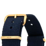 DANIEL WELLINGTON CLASSIC 36 BAYSWATER ROSE GOLD STAINLESS STEEL DW00100281 BLUE NATO STRAP UNISEX WATCH