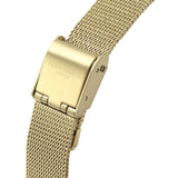 SARA MILLER GOLD STAINLESS STEEL MESH STRAP FLAMINGO DIAL WOMEN'S WATCH SA4056