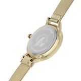 SARA MILLER GOLD STAINLESS STEEL MESH STRAP FLAMINGO DIAL WOMEN'S WATCH SA4056