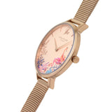 SARA MILLER FLAMINGO - ROSE GOLD MESH STRAP WATCH SA4054