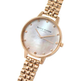 OLIVIA BURTON OB16SE15 DEMI BLUSH MOTHER OF PEARL DIAL AND ROSE GOLD BRACELET WOMEN'S WATCH