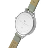 OLIVIA BURTON OB16SE16 GREY MOTHER OF PEARL DEMI DIAL & SILVER WOMEN'S WATCH