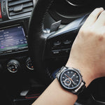 ARIES GOLD CHRONOGRAPH INSPIRE CHAMPION BLACK STAINLESS STEEL G 725A CP-BLACK MEN'S WATCH - H2 Hub Watches