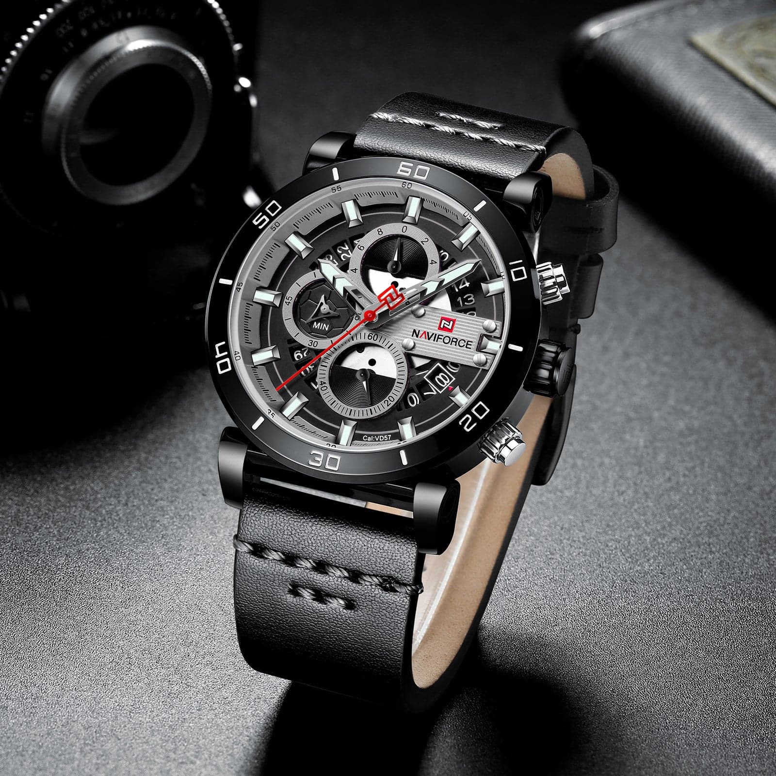 NAVIFORCE CHRONOGRAPH NF9131 B/GY/B MEN'S WATCH - H2 Hub Watches