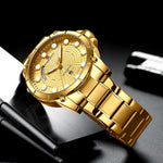 NAVIFORCE ANALOG NF9152 G/G QUARTZ MEN'S WATCH - H2 Hub Watches