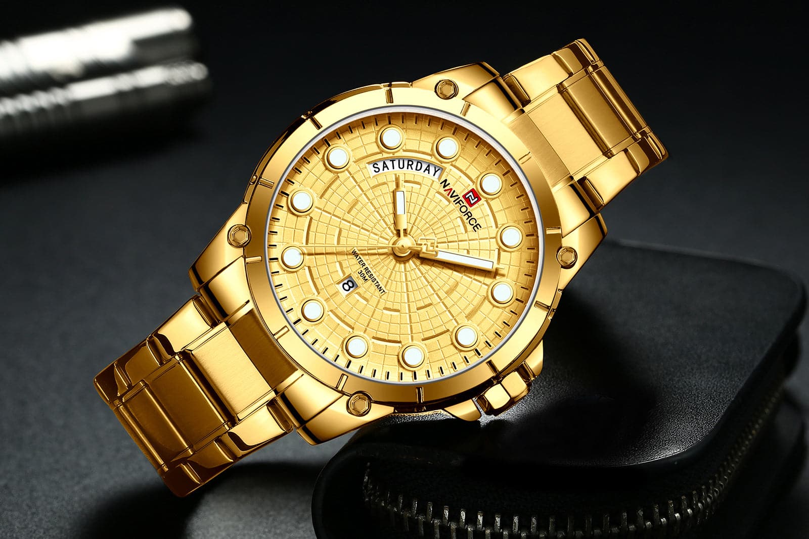 NAVIFORCE ANALOG NF9152 G/G QUARTZ MEN'S WATCH - H2 Hub Watches