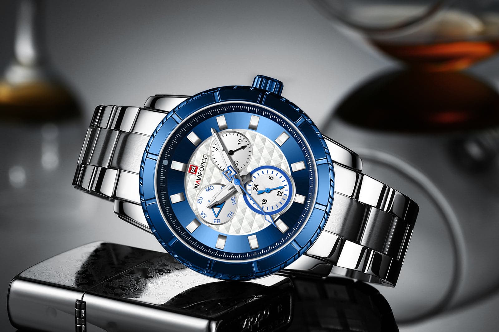 NAVIFORCE CHRONOGRAPH NF9145 S/BE/BE MEN'S WATCH - H2 Hub Watches