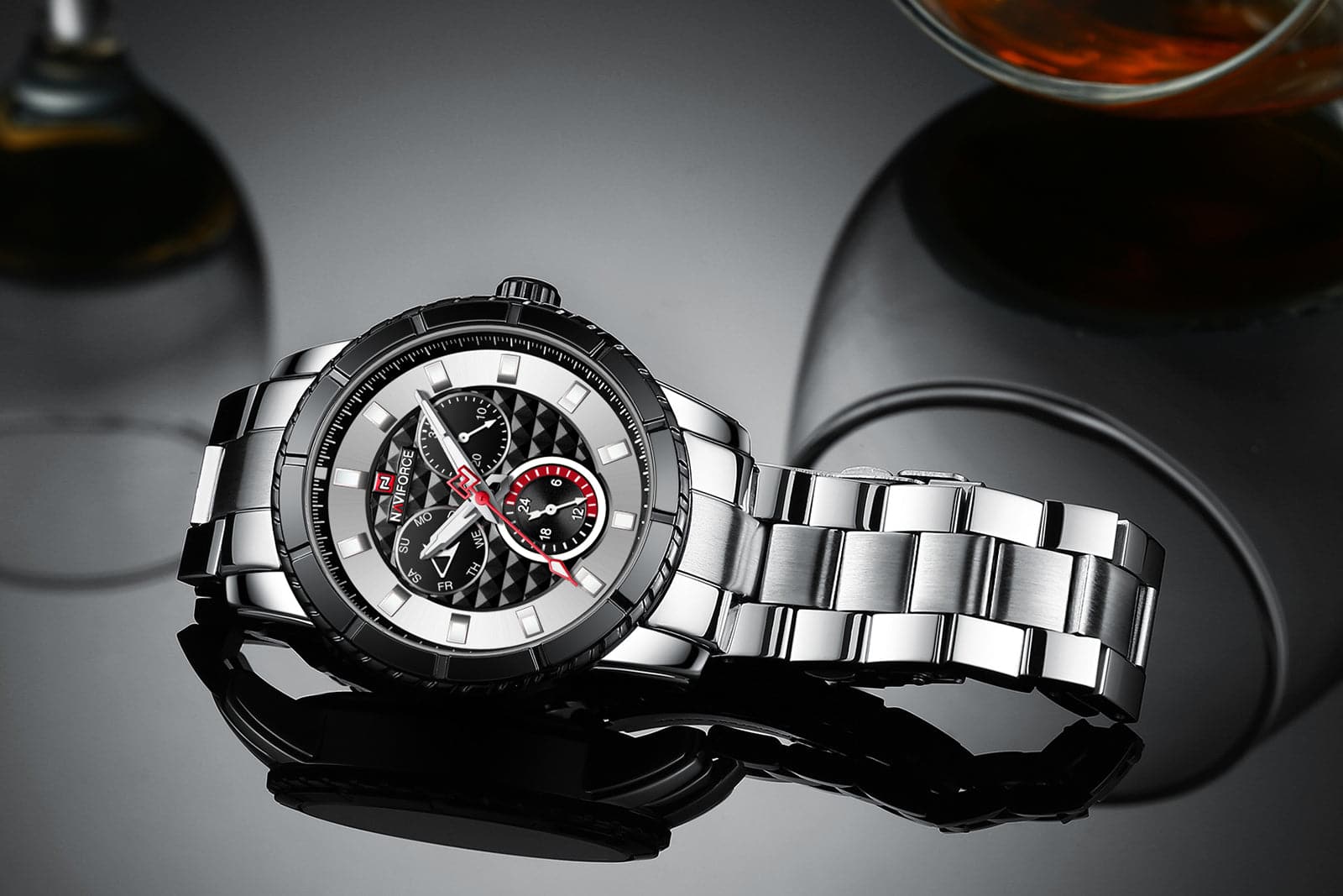 NAVIFORCE CHRONOGRAPH NF9145 S/W/W MEN'S WATCH - H2 Hub Watches