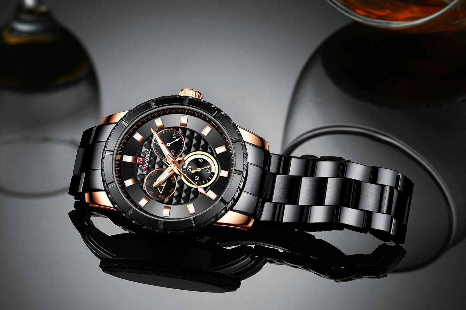 NAVIFORCE CHRONOGRAPH NF9145 RG/B/Y MEN'S WATCH - H2 Hub Watches