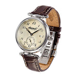 INGERSOLL SANTA MONICA AUTOMATIC SILVER STAINLESS STEEL IN1313CR BROWN LEATHER STRAP LADIES' WATCH - H2 Hub Watches