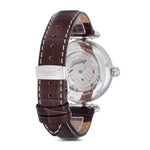 INGERSOLL SANTA MONICA AUTOMATIC SILVER STAINLESS STEEL IN1313CR BROWN LEATHER STRAP LADIES' WATCH - H2 Hub Watches