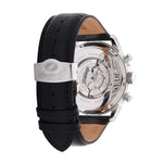 INGERSOLL PAINTE AUTOMATIC SILVER STAINLESS STEEL IN1409BK BLACK LEATHER STRAP MEN'S WATCH - H2 Hub Watches